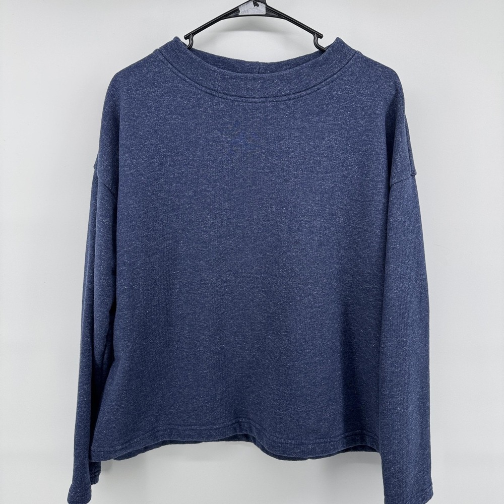 Patagonia Sweatshirt Womens Large Blue Relaxed Organic Cotton Terry Crew Neck